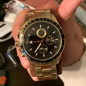 Gold plated working express watch